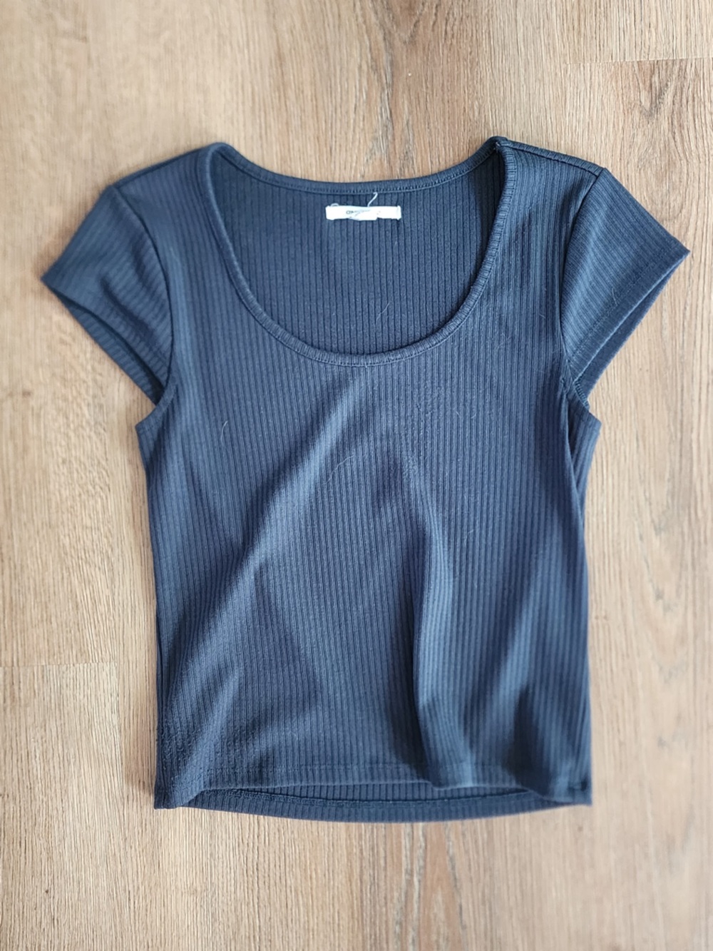 O'Neill Navy Ribbed Scoop Neck Short Sleeve Tee